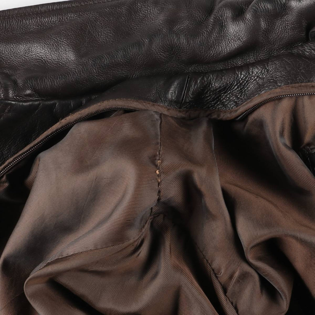 Wilson's Leather Padded Leather Sports Jacket, Men's Size L (approx.) genuine leather brown type Vintage Second Hand