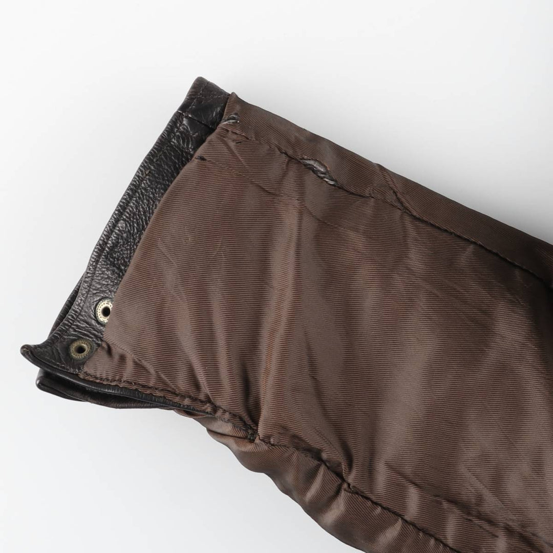 Wilson's Leather Padded Leather Sports Jacket, Men's Size L (approx.) genuine leather brown type Vintage Second Hand