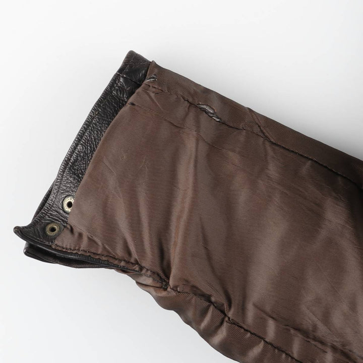 Wilson's Leather Padded Leather Sports Jacket, Men's Size L (approx.) genuine leather brown type Vintage Second Hand