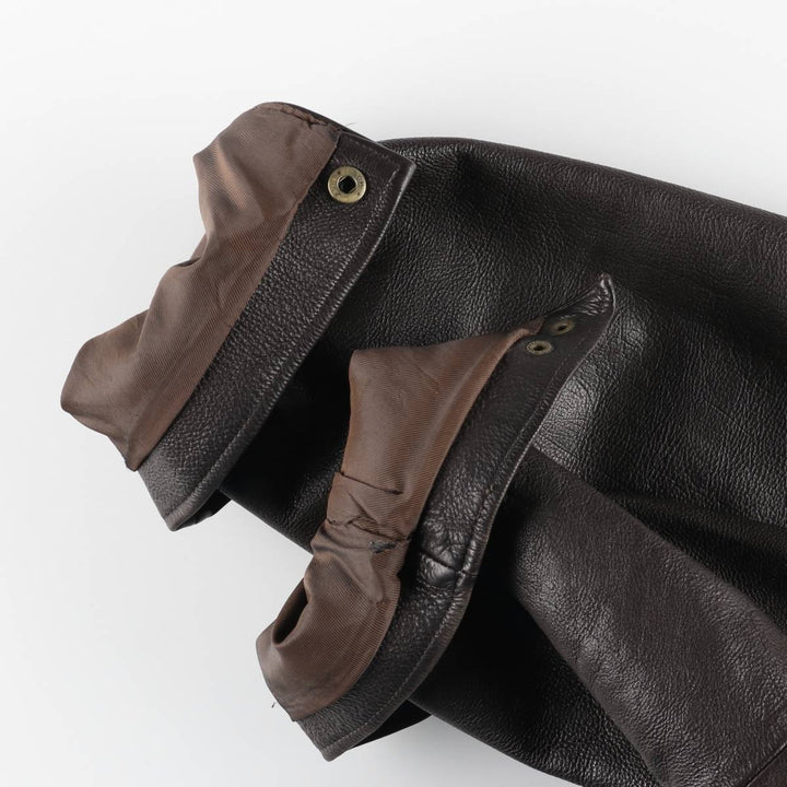 Wilson's Leather Padded Leather Sports Jacket, Men's Size L (approx.) genuine leather brown type Vintage Second Hand