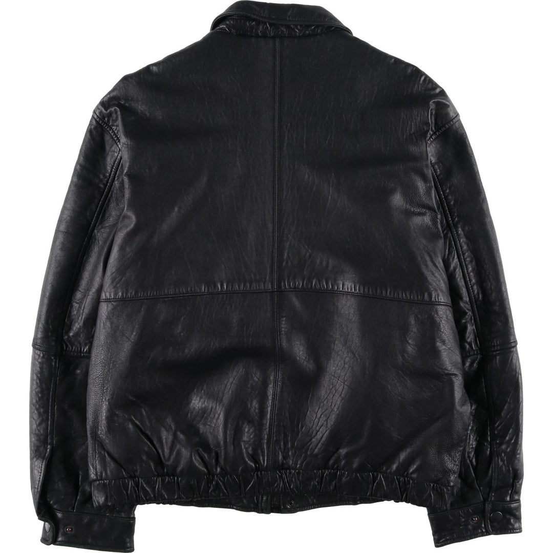 Kenneth Cole REACTION Leather Blouson, Men's Size L genuine leather black type Vintage Second Hand