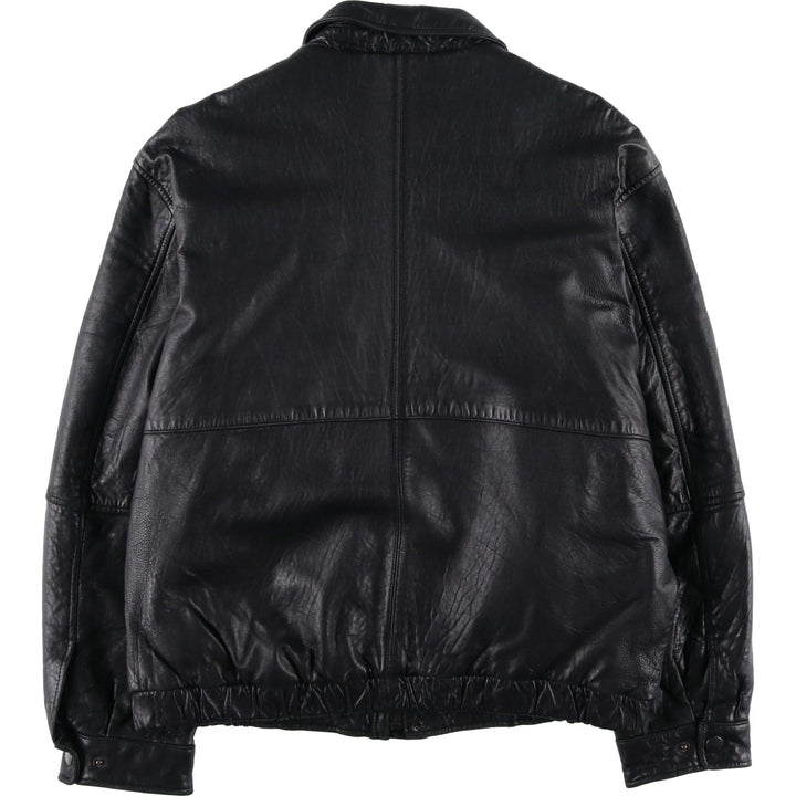 Kenneth Cole REACTION Leather Blouson, Men's Size L genuine leather black type Vintage Second Hand