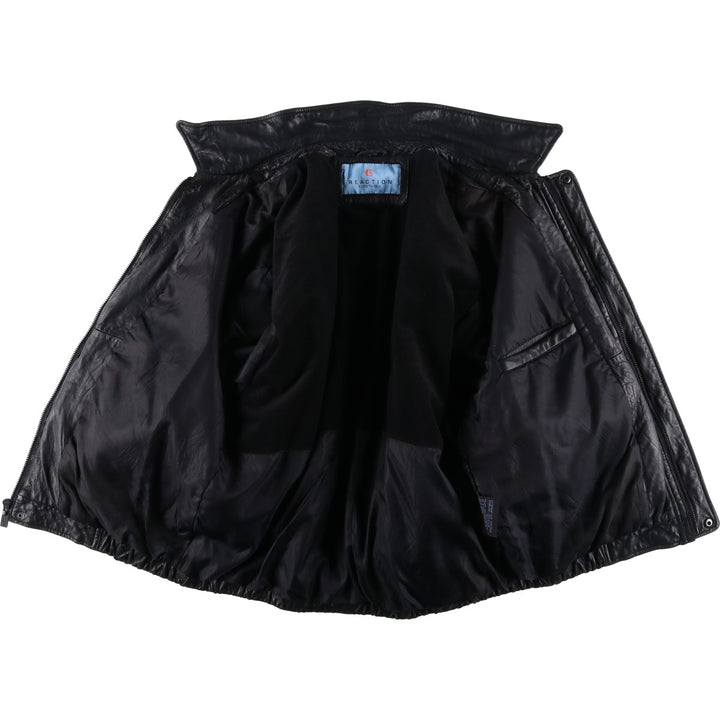 Kenneth Cole REACTION Leather Blouson, Men's Size L genuine leather black type Vintage Second Hand