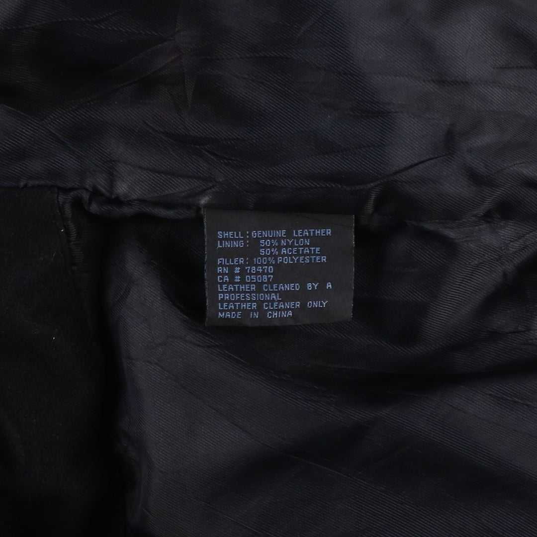 Kenneth Cole REACTION Leather Blouson, Men's Size L genuine leather black type Vintage Second Hand