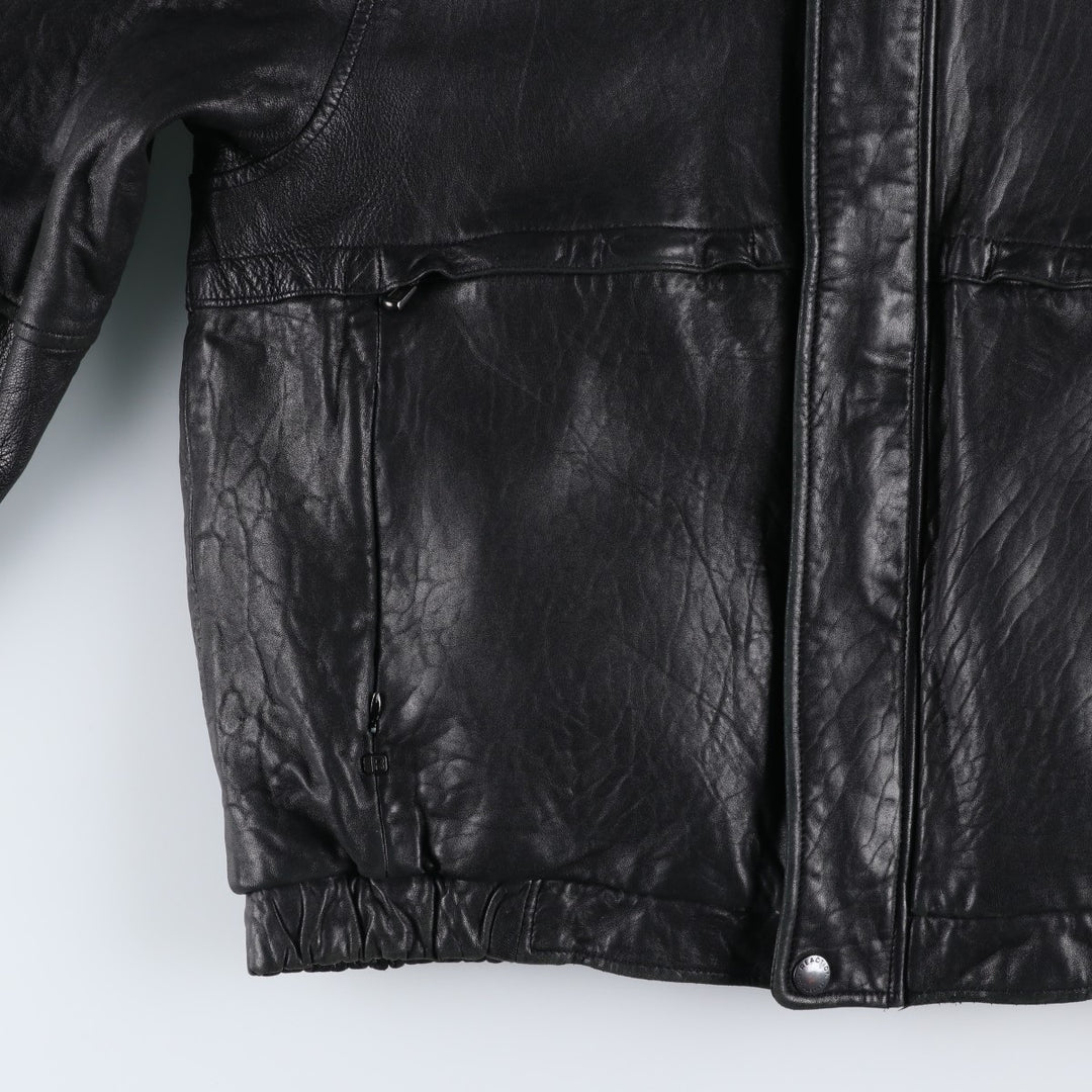 Kenneth Cole REACTION Leather Blouson, Men's Size L genuine leather black type Vintage Second Hand