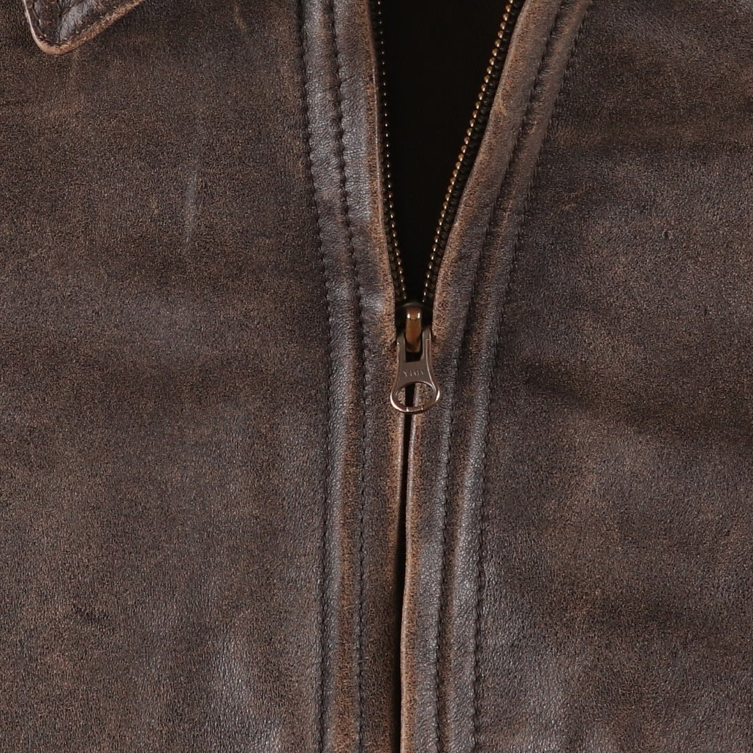 ARCHITECT Leather Jacket Men's Size L genuine leather brown type Vintage Second Hand