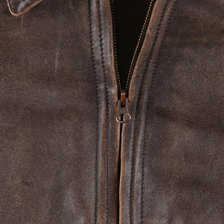 ARCHITECT Leather Jacket Men's Size L genuine leather brown type Vintage Second Hand