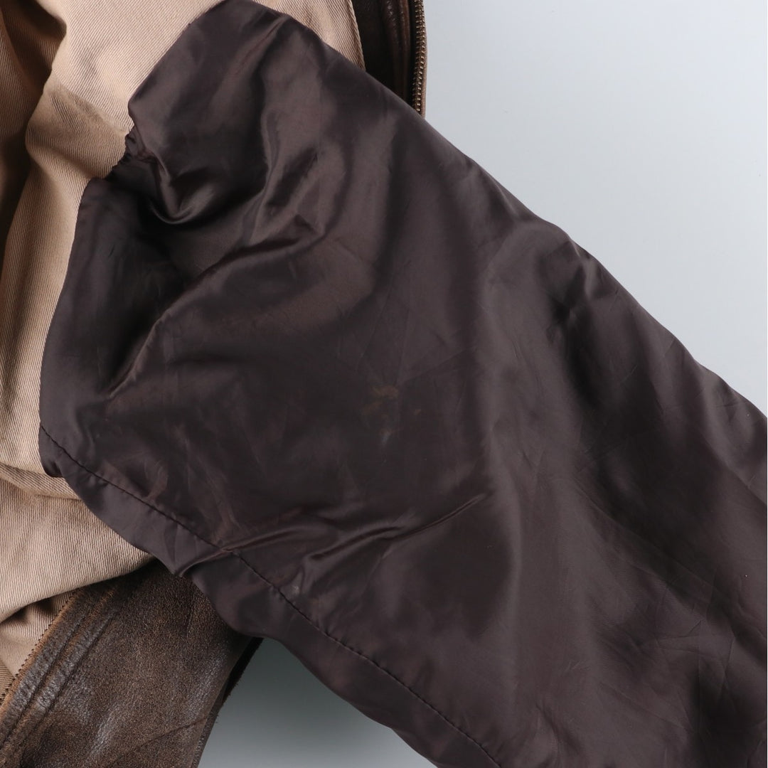 ARCHITECT Leather Jacket Men's Size L genuine leather brown type Vintage Second Hand