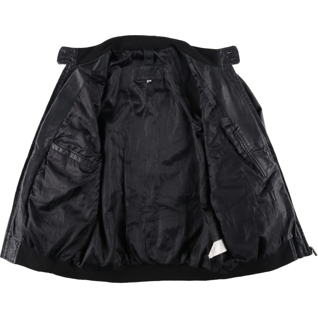 Conbipel Leather Blouson, Men's Size L (approx.) Genuine Leather Lamb Leather black type Vintage Second Hand
