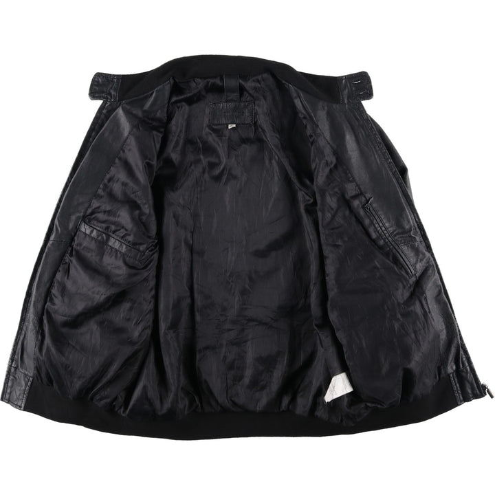 Conbipel Leather Blouson, Men's Size L (approx.) Genuine Leather Lamb Leather black type Vintage Second Hand