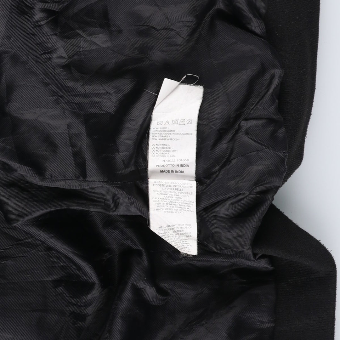 Conbipel Leather Blouson, Men's Size L (approx.) Genuine Leather Lamb Leather black type Vintage Second Hand