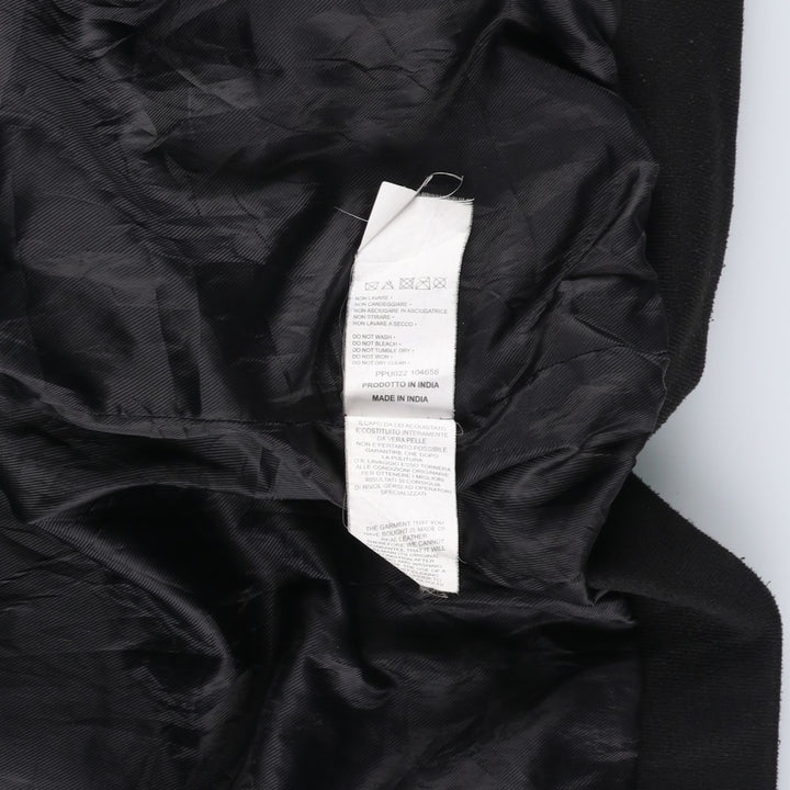 Conbipel Leather Blouson, Men's Size L (approx.) Genuine Leather Lamb Leather black type Vintage Second Hand