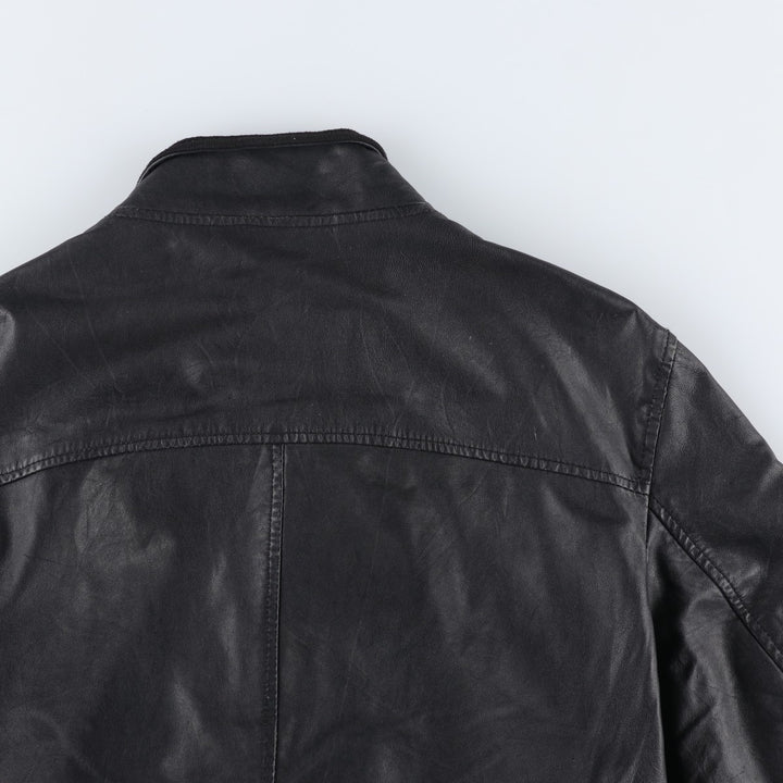 Conbipel Leather Blouson, Men's Size L (approx.) Genuine Leather Lamb Leather black type Vintage Second Hand