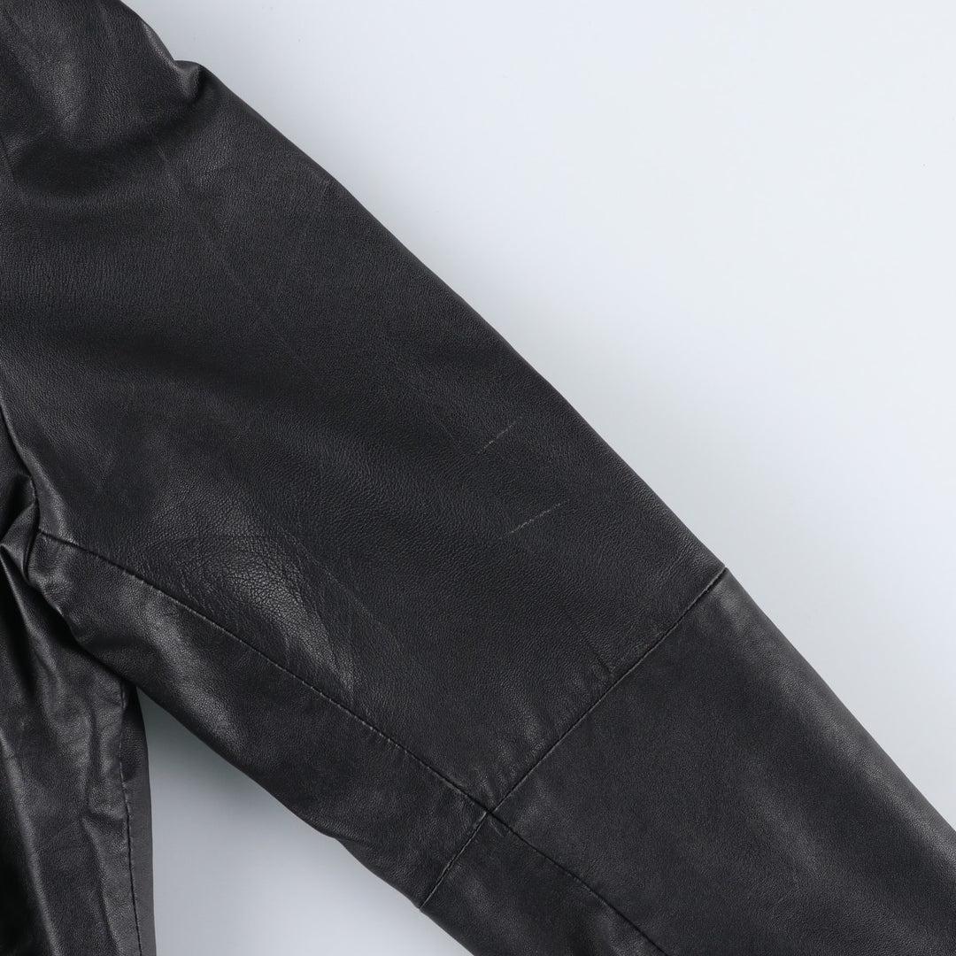 Conbipel Leather Blouson, Men's Size L (approx.) Genuine Leather Lamb Leather black type Vintage Second Hand