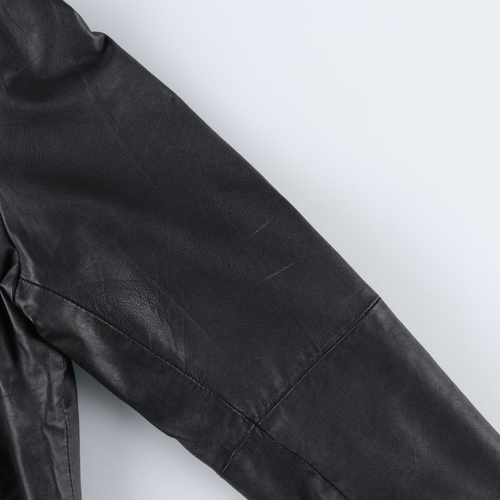 Conbipel Leather Blouson, Men's Size L (approx.) Genuine Leather Lamb Leather black type Vintage Second Hand