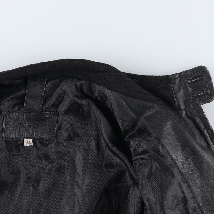 Conbipel Leather Blouson, Men's Size L (approx.) Genuine Leather Lamb Leather black type Vintage Second Hand