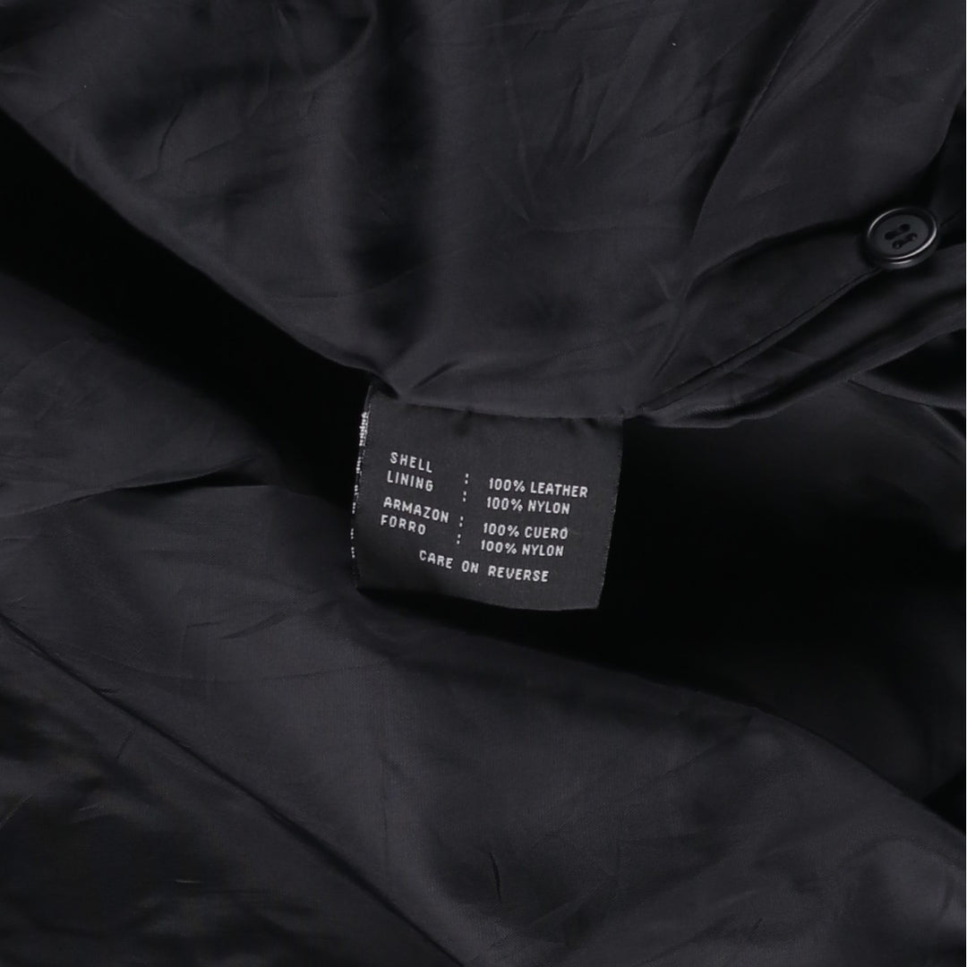 American Classics Swing Top Type Leather Blouson, Men's Size L (approx.) genuine leather black type Vintage Second Hand