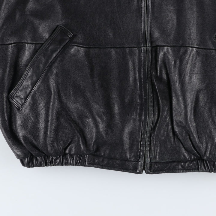 American Classics Swing Top Type Leather Blouson, Men's Size L (approx.) genuine leather black type Vintage Second Hand