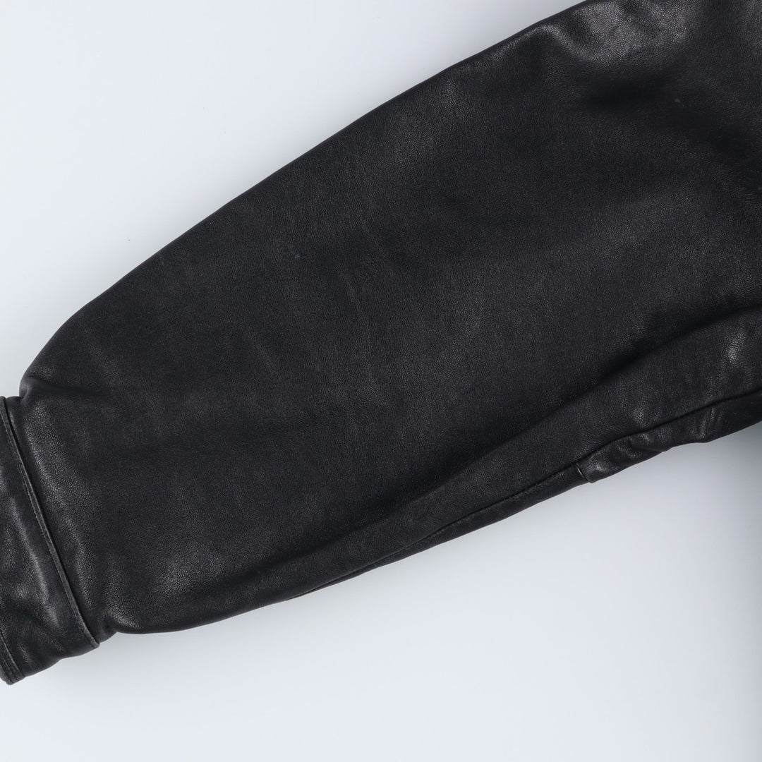American Classics Swing Top Type Leather Blouson, Men's Size L (approx.) genuine leather black type Vintage Second Hand