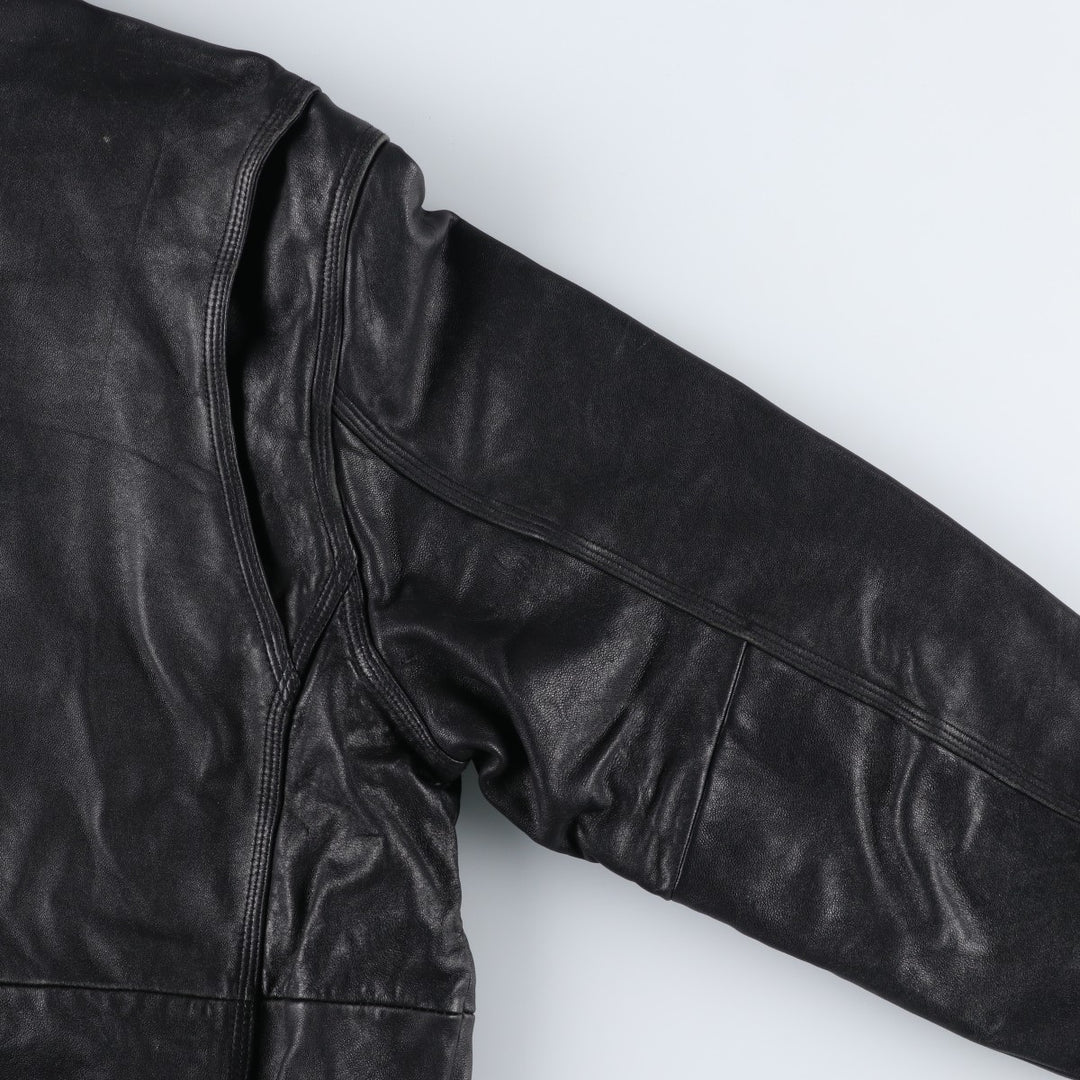 American Classics Swing Top Type Leather Blouson, Men's Size L (approx.) genuine leather black type Vintage Second Hand
