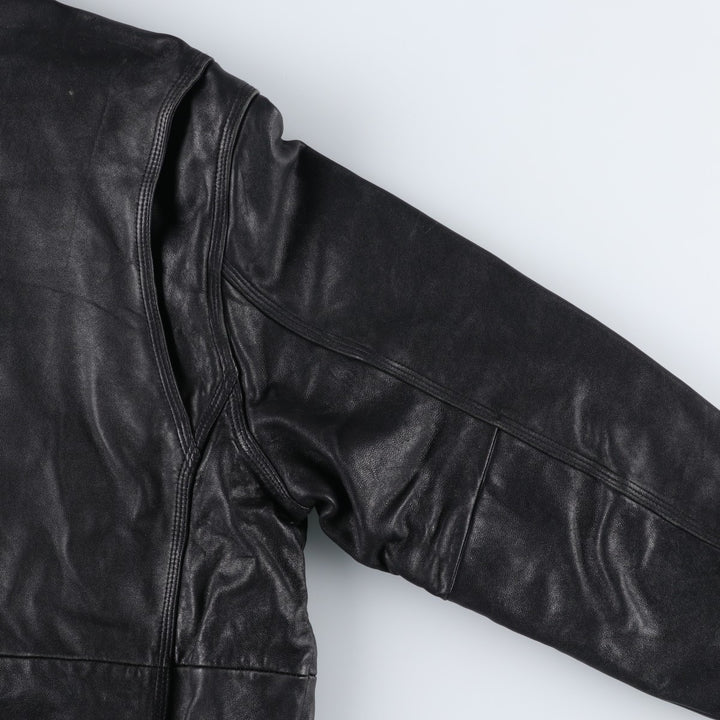 American Classics Swing Top Type Leather Blouson, Men's Size L (approx.) genuine leather black type Vintage Second Hand