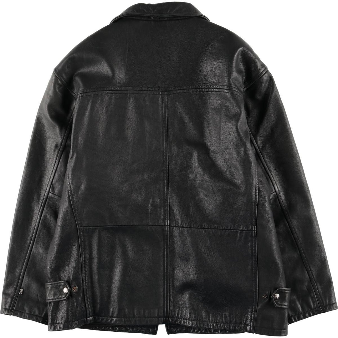 BOD and CHRISTENSEN Leather Sports Jacket, Made in Canada, Men's Size M (approx.) genuine leather black type Vintage Second Hand