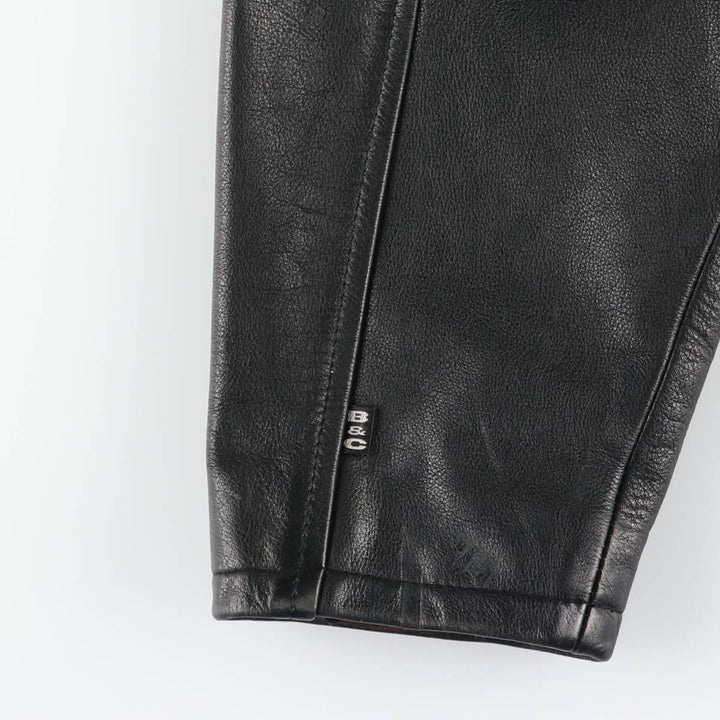 BOD and CHRISTENSEN Leather Sports Jacket, Made in Canada, Men's Size M (approx.) genuine leather black type Vintage Second Hand