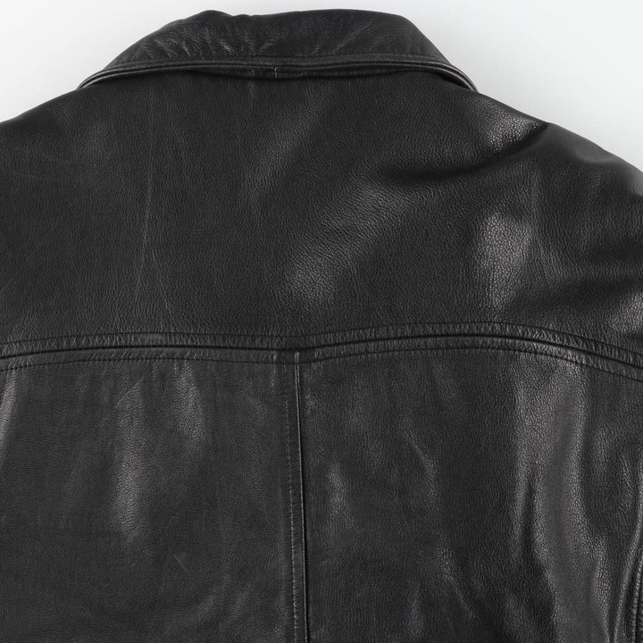 BOD and CHRISTENSEN Leather Sports Jacket, Made in Canada, Men's Size M (approx.) genuine leather black type Vintage Second Hand
