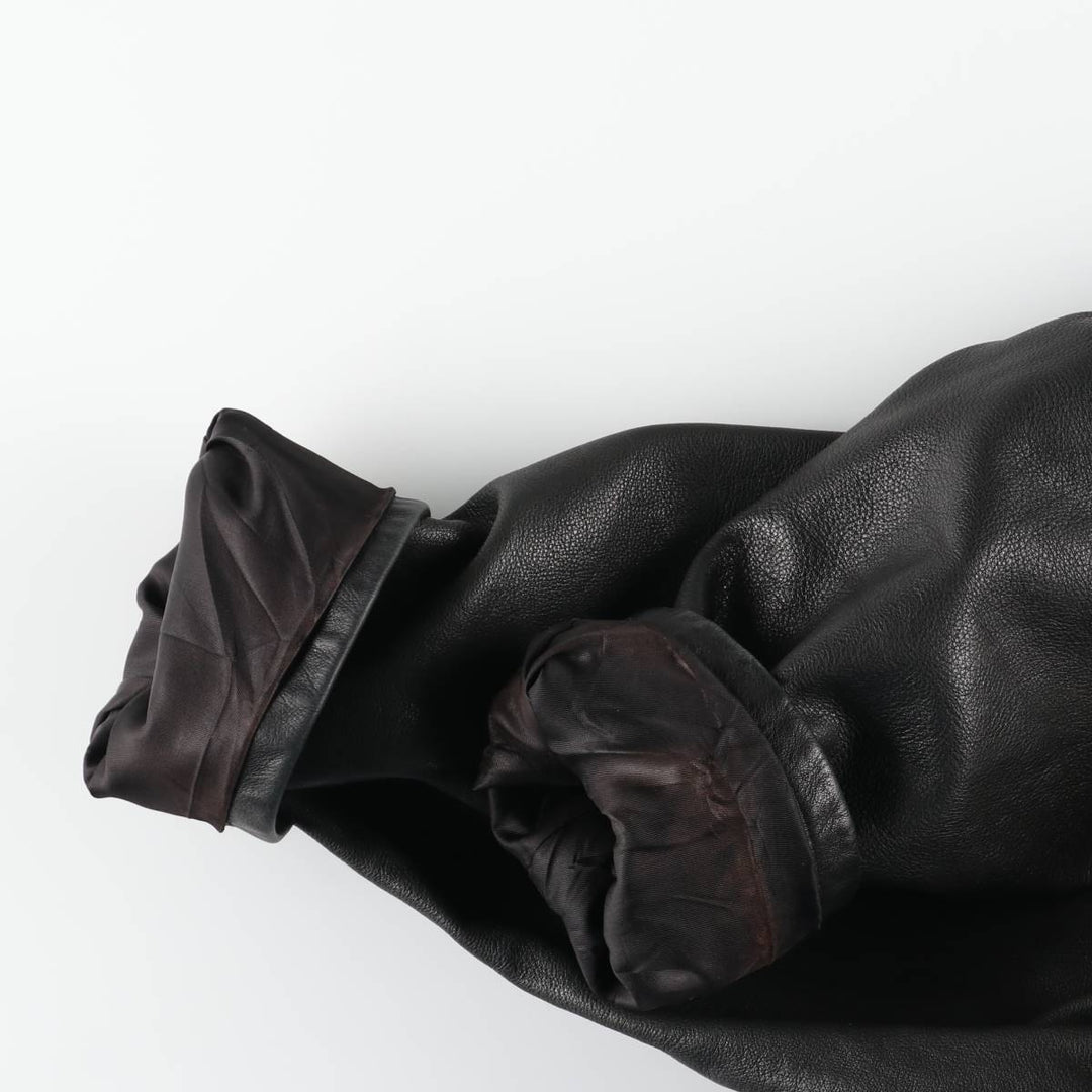 BOD and CHRISTENSEN Leather Sports Jacket, Made in Canada, Men's Size M (approx.) genuine leather black type Vintage Second Hand