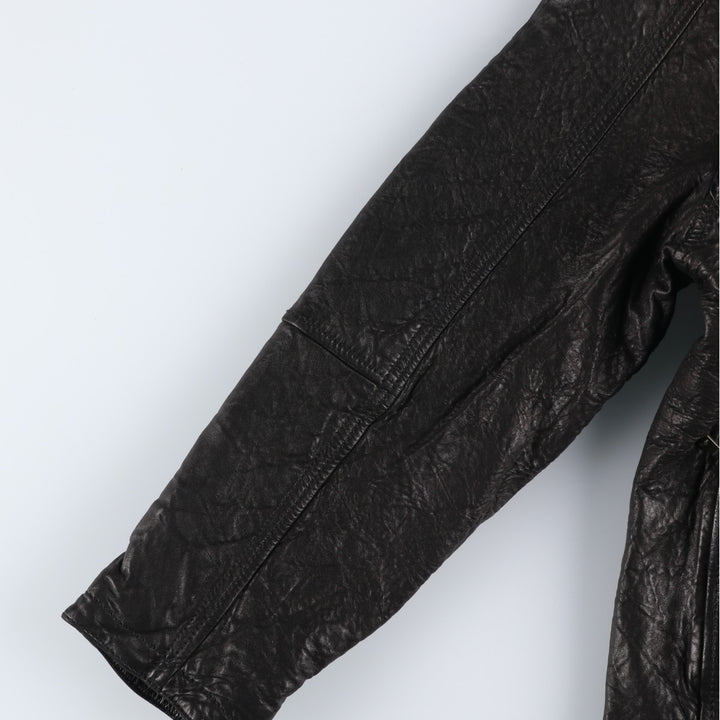 MARC NEW YORK padded leather jacket, men's size L Genuine Leather Lambskin black type Vintage Second Hand