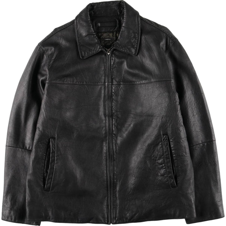 Liz Claiborne Swing Top Type Padded Leather Blouson, Men's XL Equivalent Genuine Leather Lambskin black type Vintage Second Hand