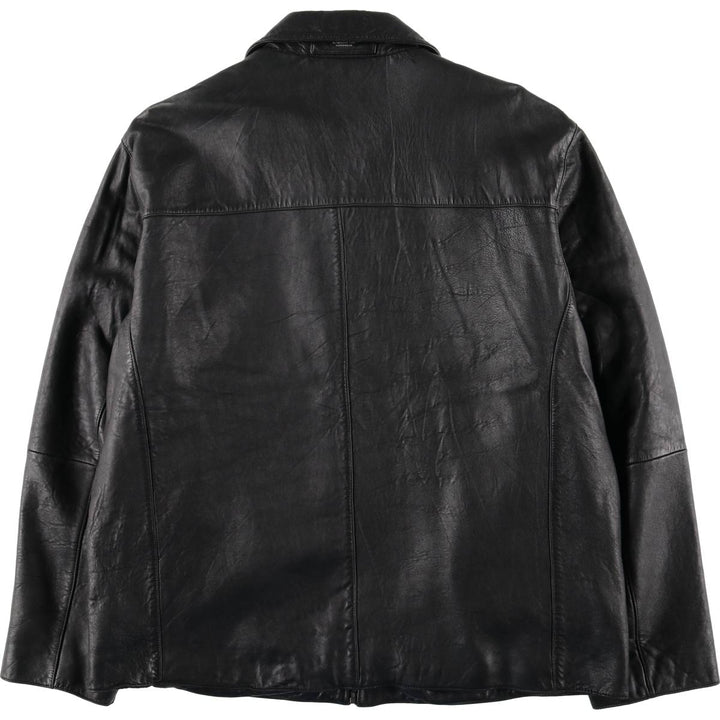 Liz Claiborne Swing Top Type Padded Leather Blouson, Men's XL Equivalent Genuine Leather Lambskin black type Vintage Second Hand
