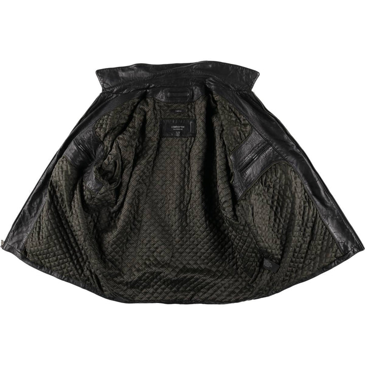 Liz Claiborne Swing Top Type Padded Leather Blouson, Men's XL Equivalent Genuine Leather Lambskin black type Vintage Second Hand