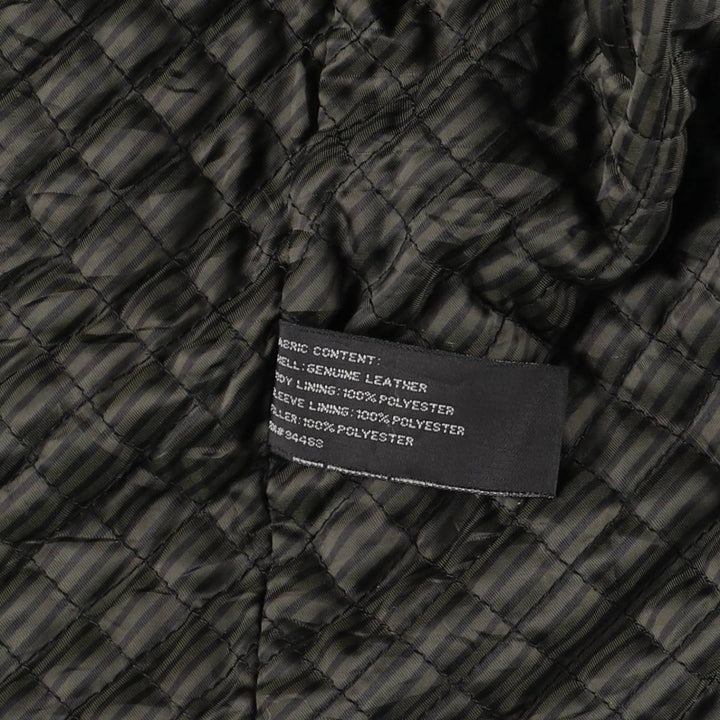 Liz Claiborne Swing Top Type Padded Leather Blouson, Men's XL Equivalent Genuine Leather Lambskin black type Vintage Second Hand