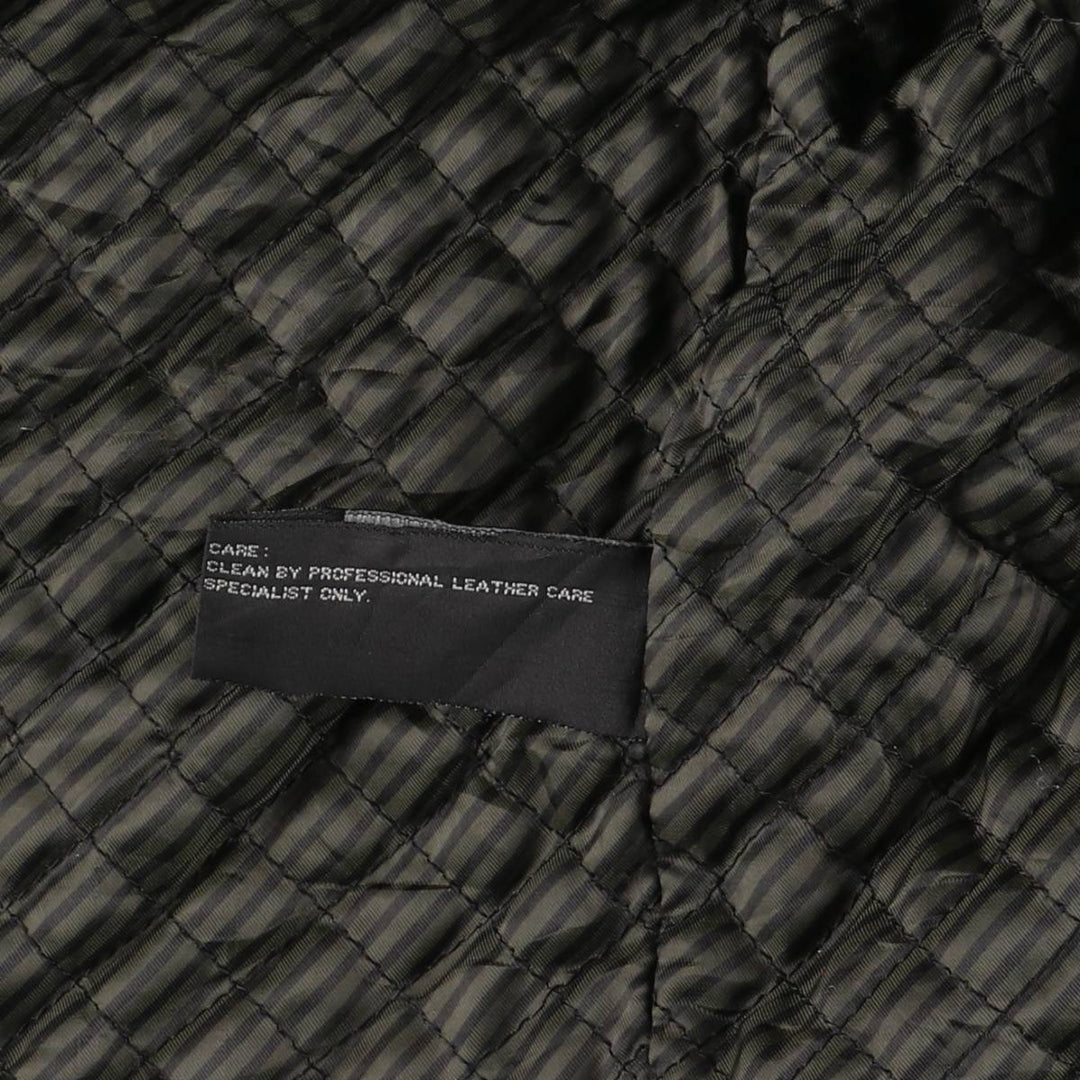 Liz Claiborne Swing Top Type Padded Leather Blouson, Men's XL Equivalent Genuine Leather Lambskin black type Vintage Second Hand