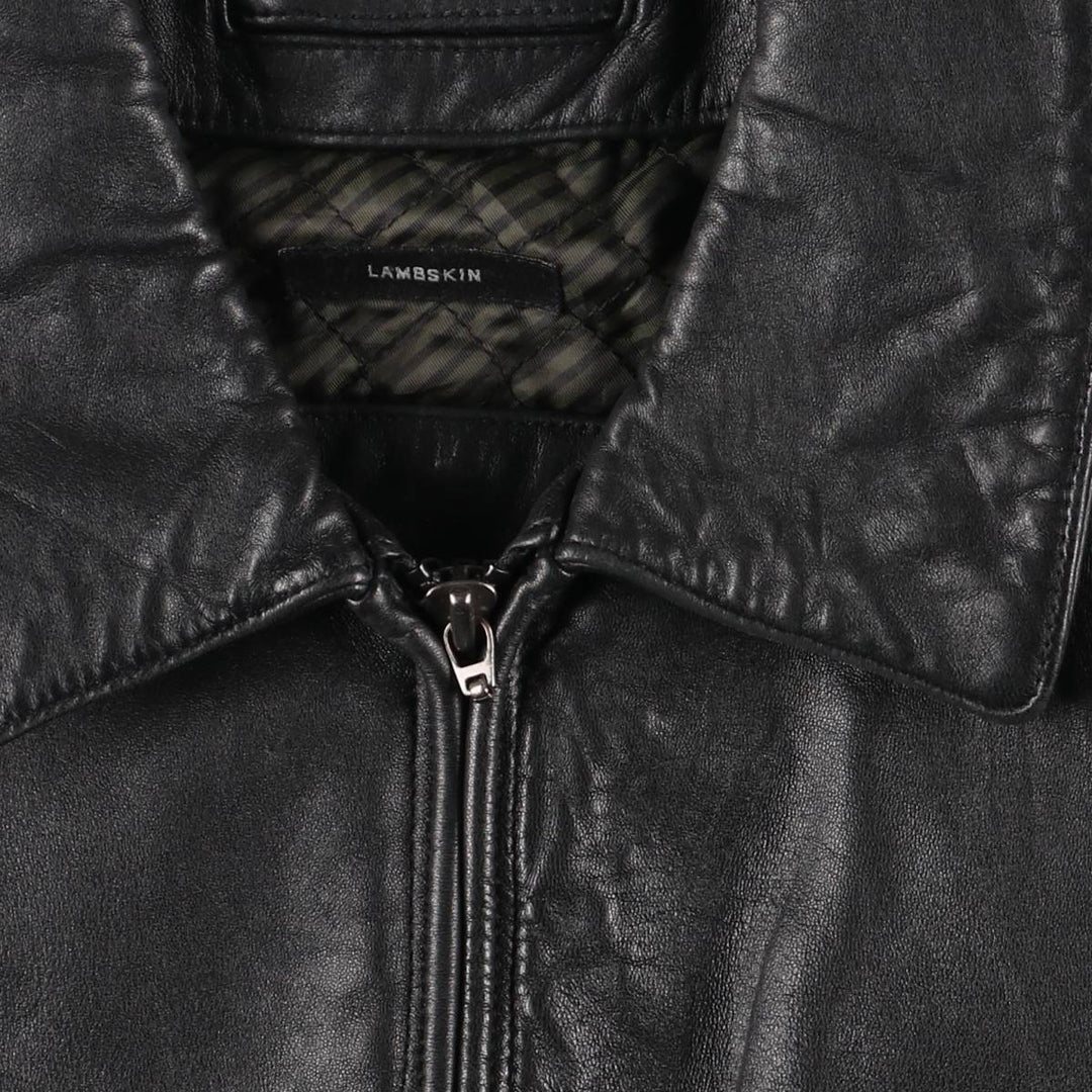 Liz Claiborne Swing Top Type Padded Leather Blouson, Men's XL Equivalent Genuine Leather Lambskin black type Vintage Second Hand
