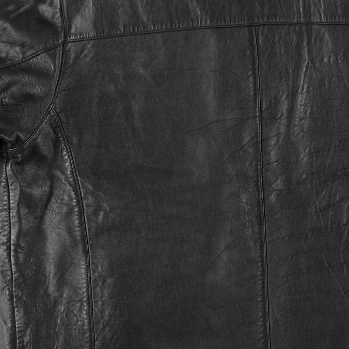 Liz Claiborne Swing Top Type Padded Leather Blouson, Men's XL Equivalent Genuine Leather Lambskin black type Vintage Second Hand