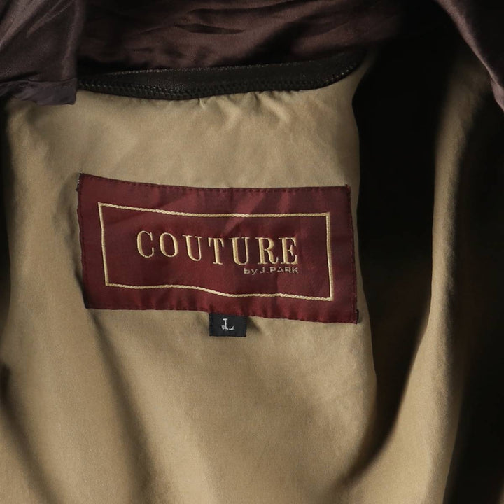 COUTURE Swing Top Type Leather Blouson, Men's Size L (approx.) genuine leather brown type Vintage Second Hand
