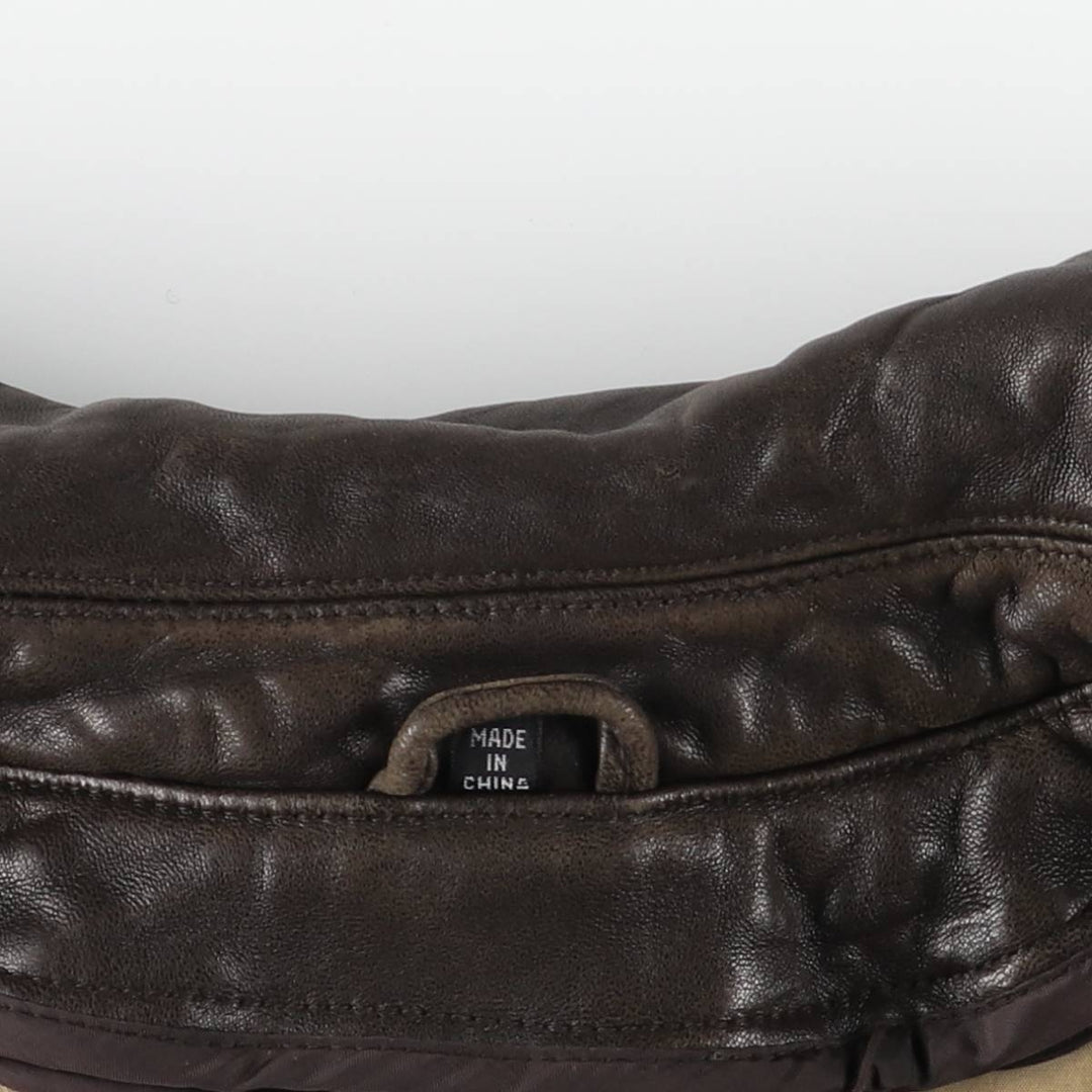 COUTURE Swing Top Type Leather Blouson, Men's Size L (approx.) genuine leather brown type Vintage Second Hand