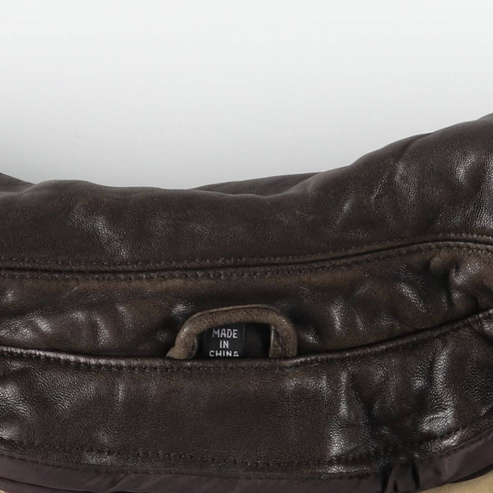 COUTURE Swing Top Type Leather Blouson, Men's Size L (approx.) genuine leather brown type Vintage Second Hand