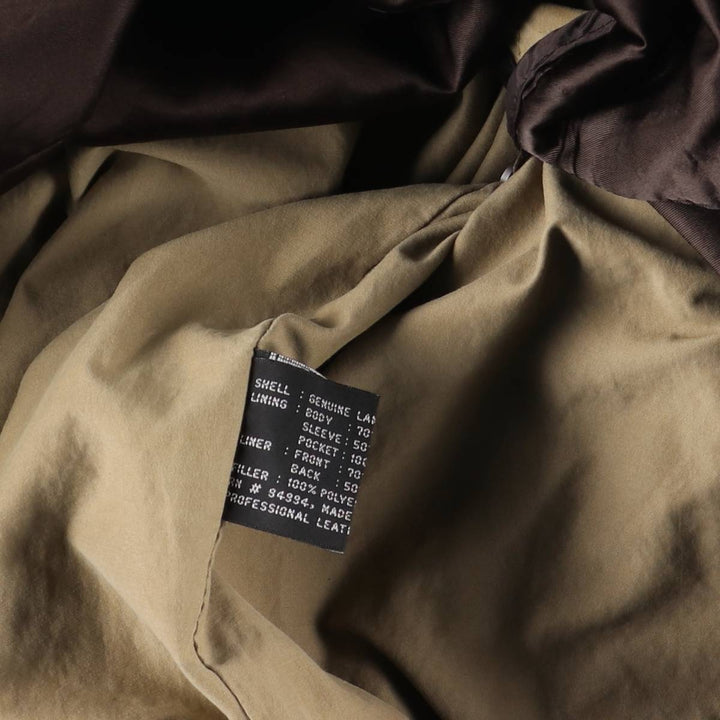 COUTURE Swing Top Type Leather Blouson, Men's Size L (approx.) genuine leather brown type Vintage Second Hand