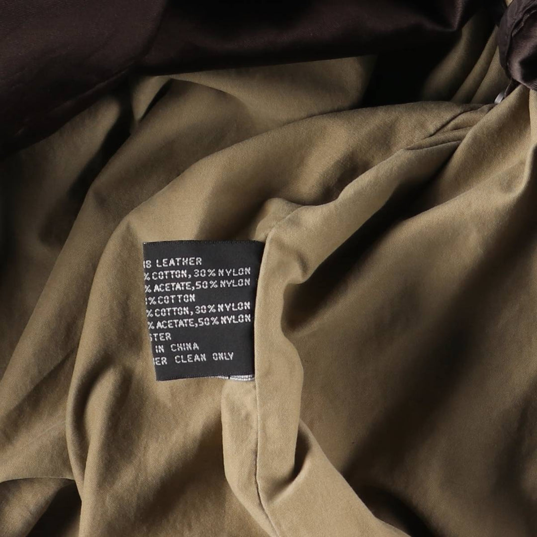 COUTURE Swing Top Type Leather Blouson, Men's Size L (approx.) genuine leather brown type Vintage Second Hand