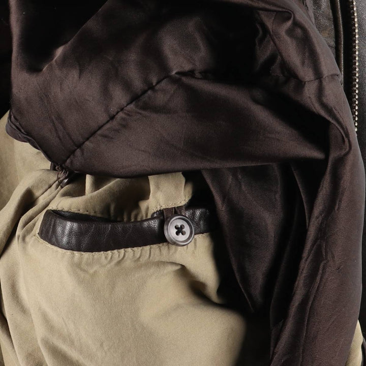 COUTURE Swing Top Type Leather Blouson, Men's Size L (approx.) genuine leather brown type Vintage Second Hand