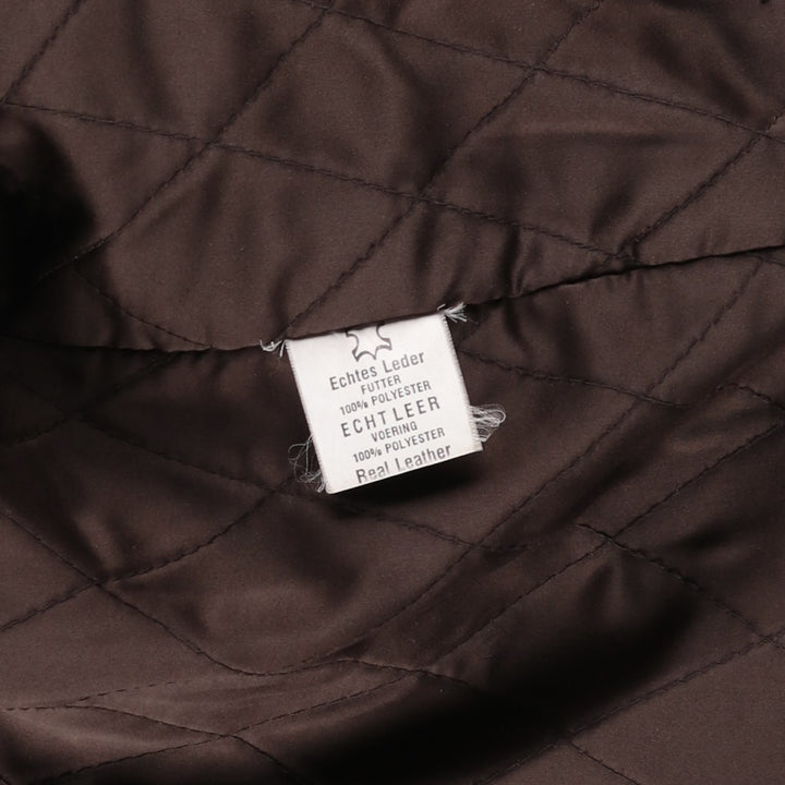 MIRAGE Leather Sports Jacket, Men's Size L (Equivalent), Padded genuine leather brown type Vintage Second Hand