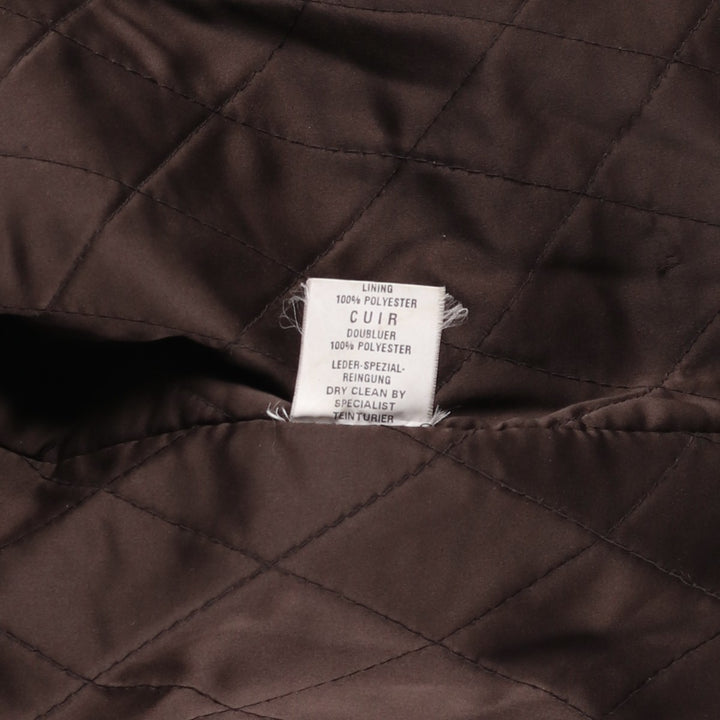 MIRAGE Leather Sports Jacket, Men's Size L (Equivalent), Padded genuine leather brown type Vintage Second Hand