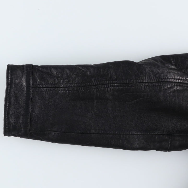 MERONA Padded Leather Blouson, Men's Size L (approx.) genuine leather black type Vintage Second Hand
