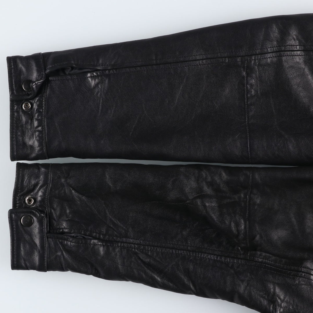MERONA Padded Leather Blouson, Men's Size L (approx.) genuine leather black type Vintage Second Hand