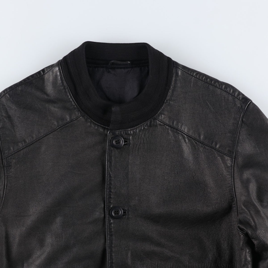 Leather blouson, men's size M unclear black type Vintage Second Hand
