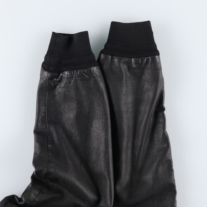 Leather blouson, men's size M unclear black type Vintage Second Hand