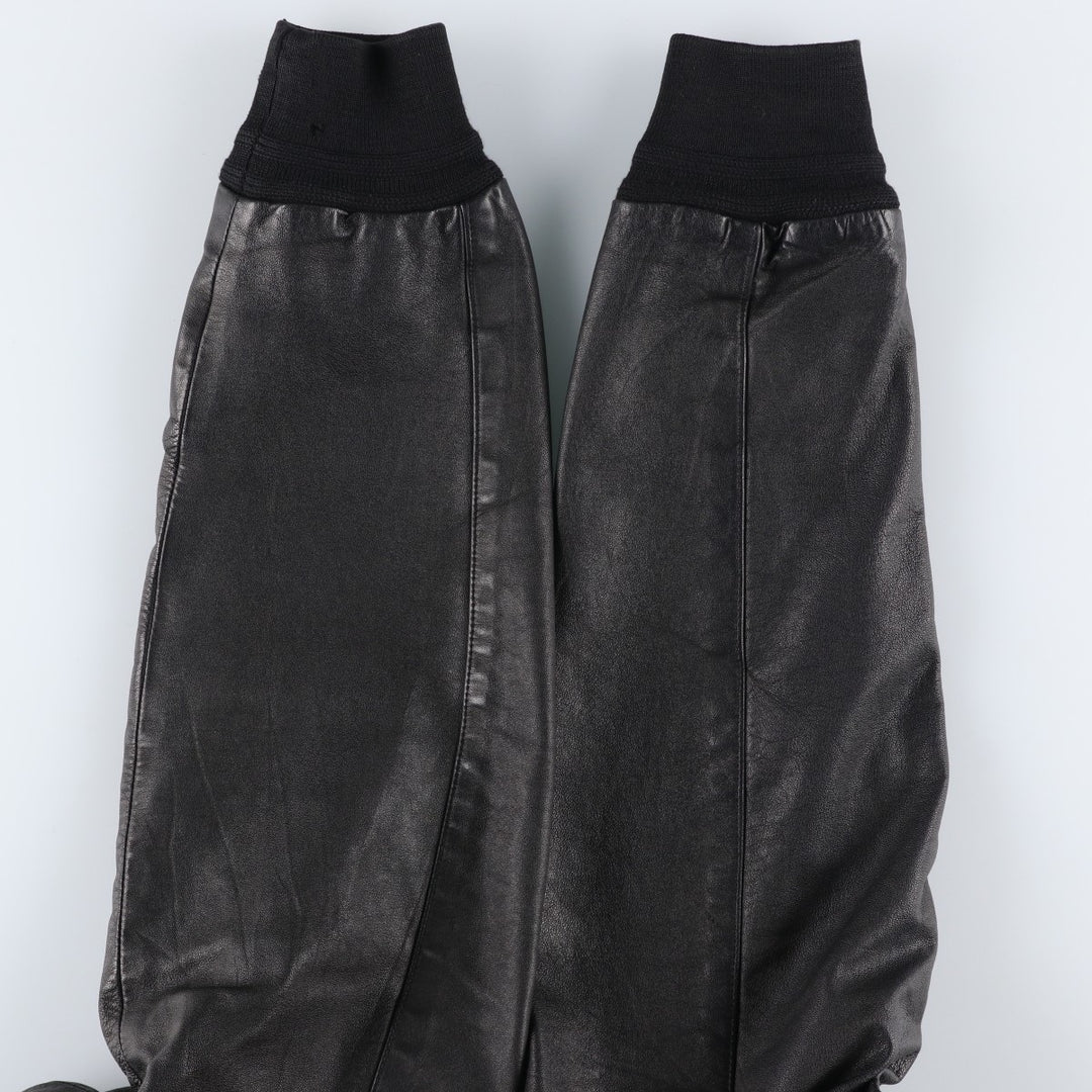 Leather blouson, men's size M unclear black type Vintage Second Hand